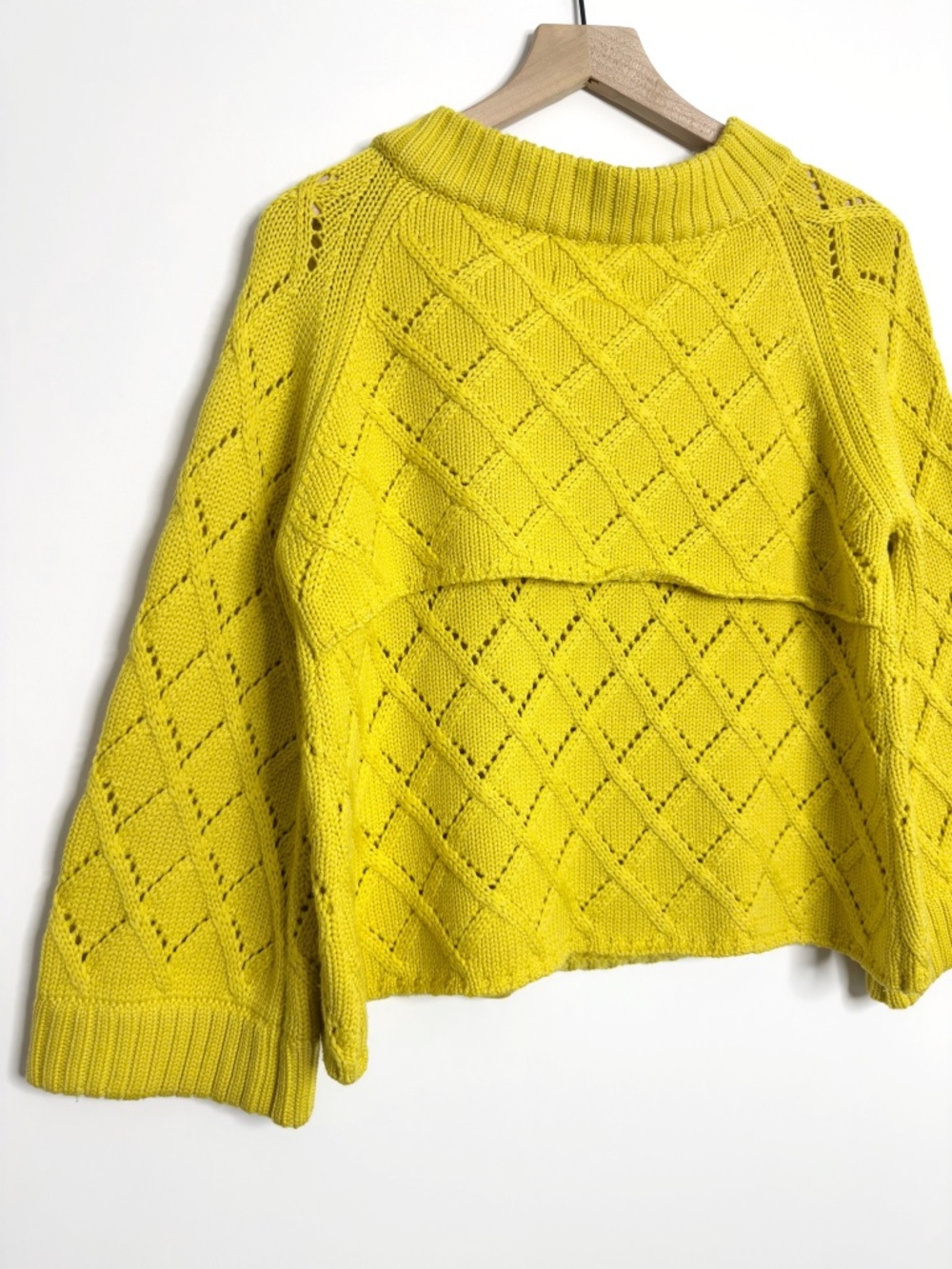 Frances Valentine Wool Diamond Weave Cardigan - Picture 5 of 9